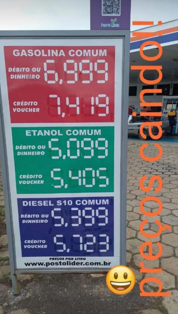 Os preços dos combustíveis estão caindo