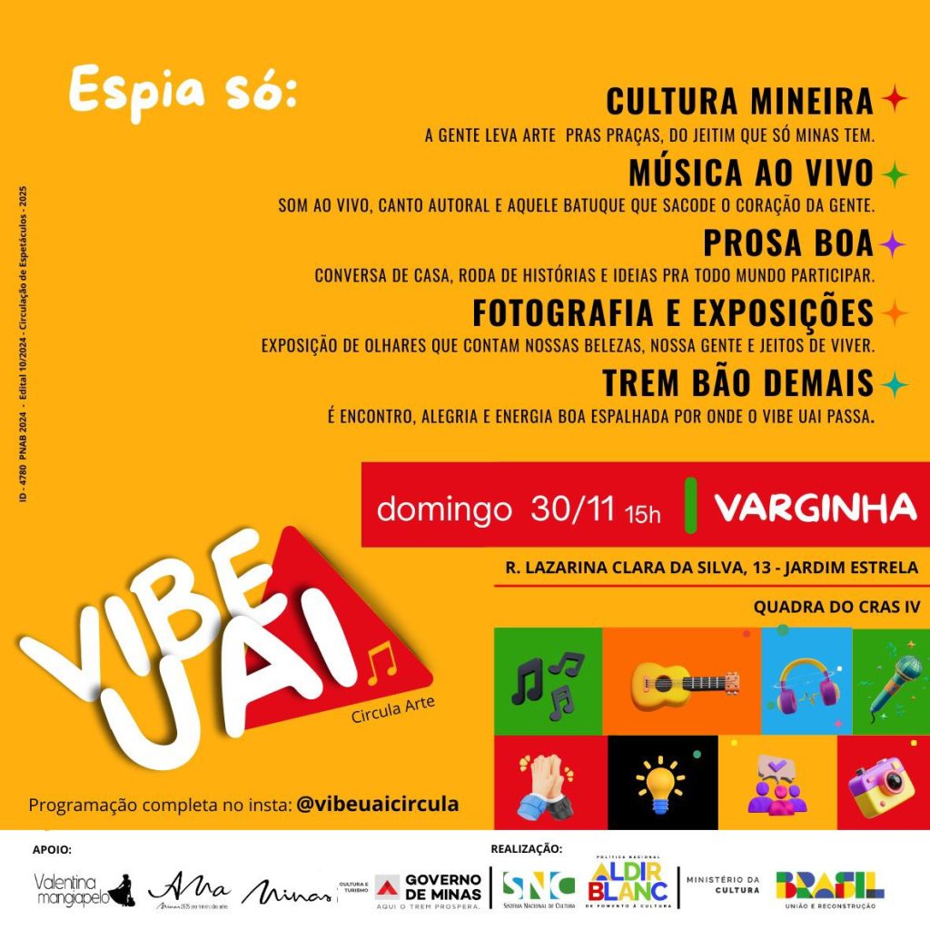 "Cartaz do Vibe Uai Varginha 2025"