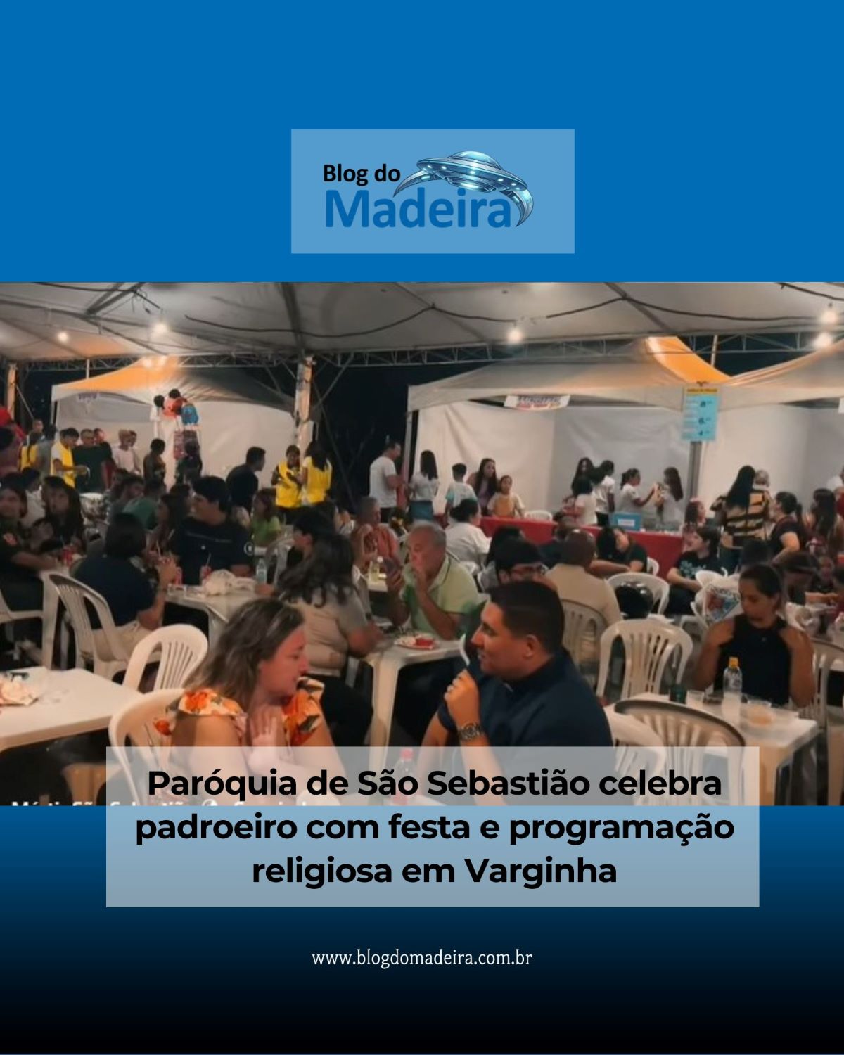 "Quermesse do Mártir São Sebastião 2026 em Varginha (MG)."