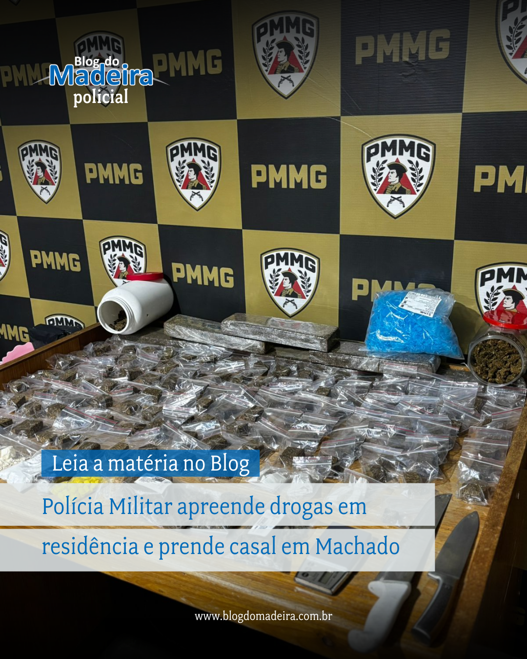 Polícia Militar apreende drogas em residência e prende casal