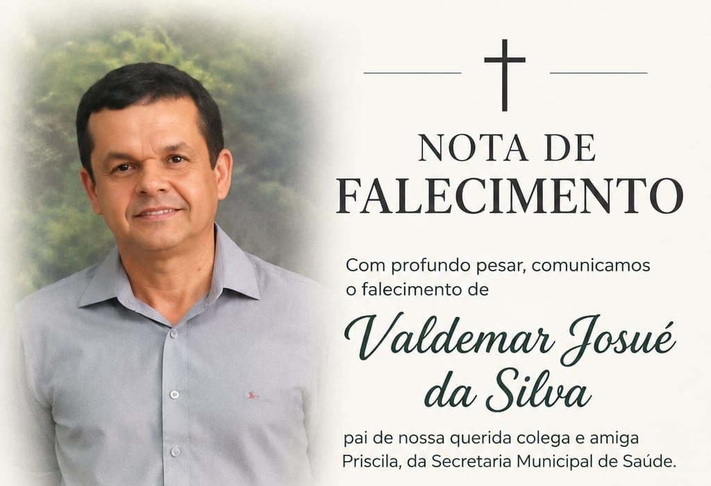 Nota de falecimento: Valdemar Josué da Silva BLOG DO MADEIRA